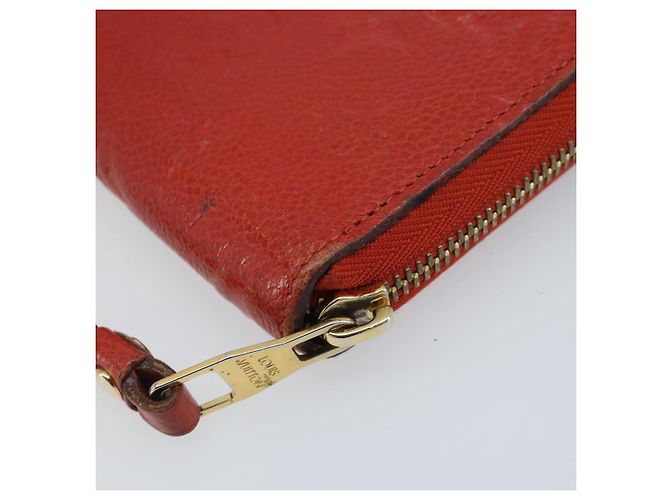 LOUIS VUITTON Zippy Lang Wallet Monogram Empreinte Rot M60737 LV Auth BA11507 - Ansicht 10