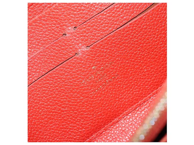 LOUIS VUITTON Zippy Lang Wallet Monogram Empreinte Rot M60737 LV Auth BA11507 - Ansicht 14