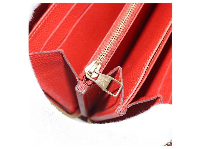 LOUIS VUITTON Zippy Lang Wallet Monogram Empreinte Rot M60737 LV Auth BA11507 - Ansicht 17