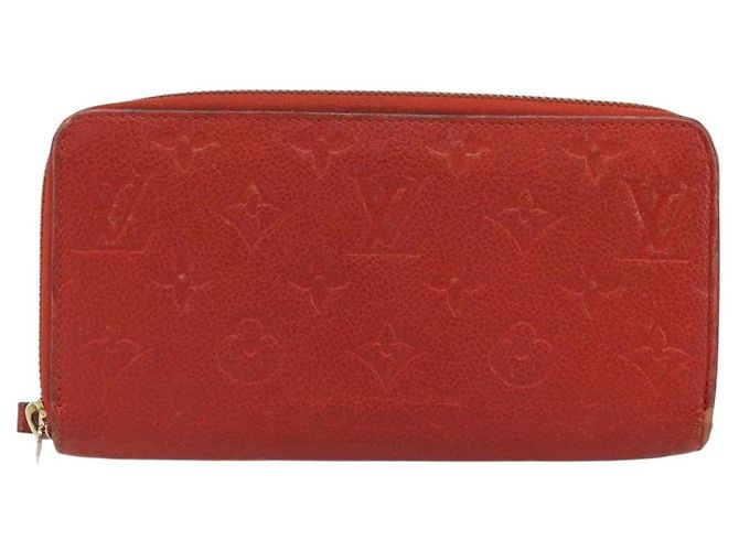 LOUIS VUITTON Zippy Lang Wallet Monogram Empreinte Rot M60737 LV Auth BA11507 - Ansicht 2