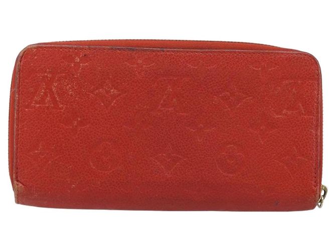 LOUIS VUITTON Zippy Lang Wallet Monogram Empreinte Rot M60737 LV Auth BA11507 - Ansicht 3