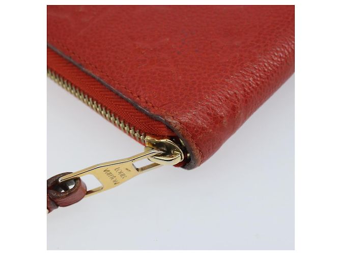 LOUIS VUITTON Zippy Lang Wallet Monogram Empreinte Rot M60737 LV Auth BA11507 - Ansicht 9