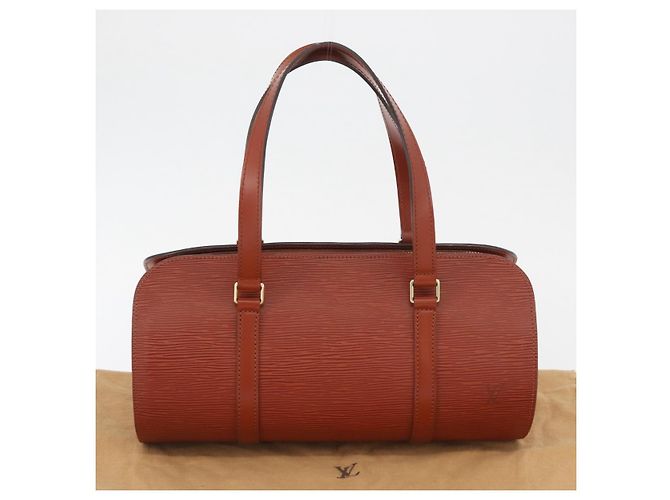 LOUIS VUITTON Borsa a Mano Epi Soufflot Marrone M52223 LV Auth BAZ030A - vista 21
