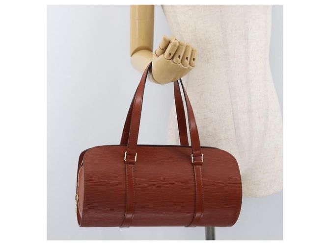LOUIS VUITTON Borsa a Mano Epi Soufflot Marrone M52223 LV Auth BAZ030A - vista 22