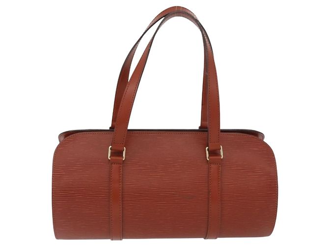 LOUIS VUITTON Borsa a Mano Epi Soufflot Marrone M52223 LV Auth BAZ030A - vista 3