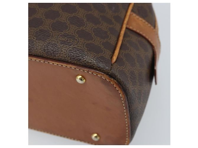 Céline Borsa a mano in tela Macadam CELINE in pelle PVC marrone oro Auth mr2265 D'oro - vista 10