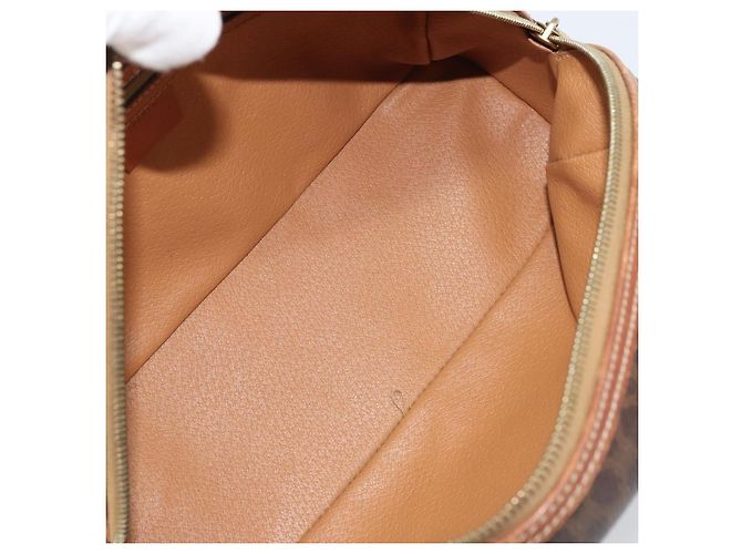 Céline Borsa a mano in tela Macadam CELINE in pelle PVC marrone oro Auth mr2265 D'oro - vista 17