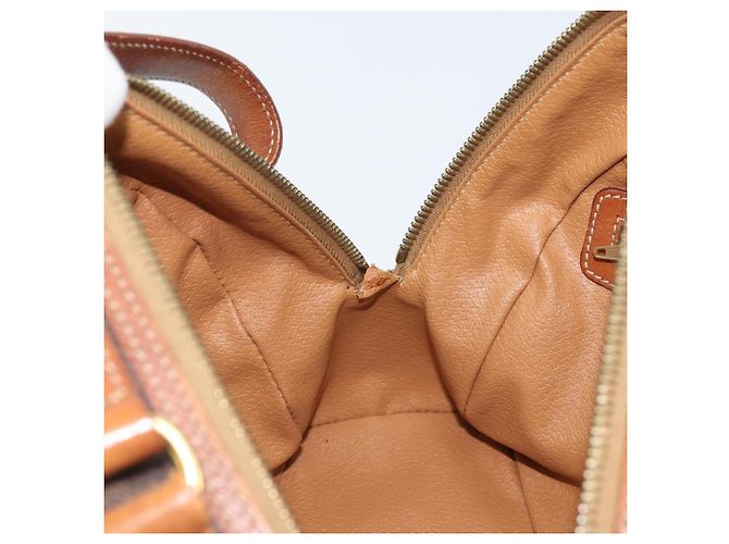 Céline Borsa a mano in tela Macadam CELINE in pelle PVC marrone oro Auth mr2265 D'oro - vista 19