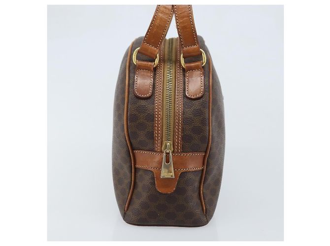 Céline Borsa a mano in tela Macadam CELINE in pelle PVC marrone oro Auth mr2265 D'oro - vista 4