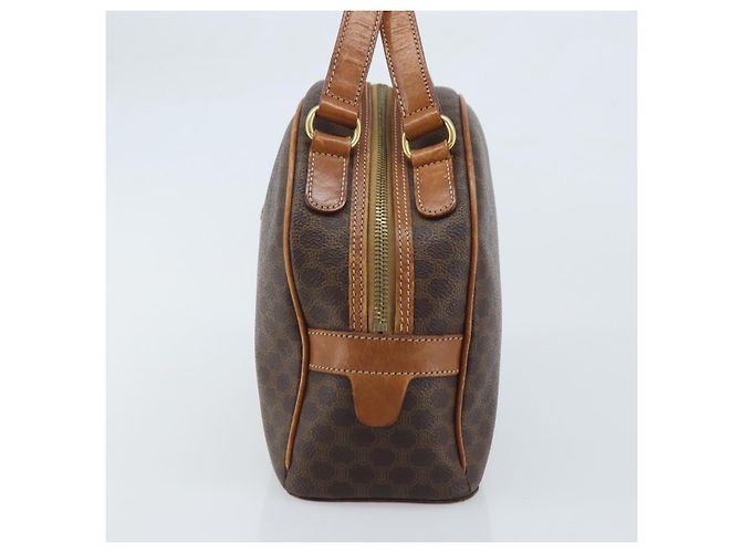 Céline Borsa a mano in tela Macadam CELINE in pelle PVC marrone oro Auth mr2265 D'oro - vista 5