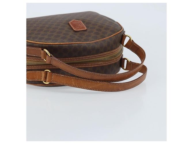 Céline Borsa a mano in tela Macadam CELINE in pelle PVC marrone oro Auth mr2265 D'oro - vista 7