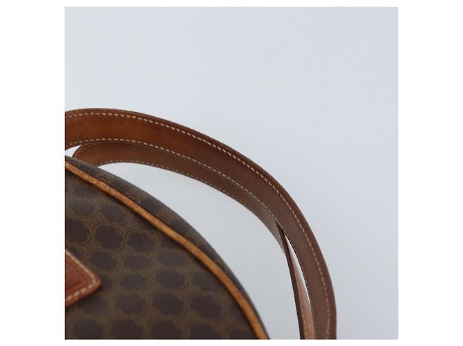 Céline Borsa a mano in tela Macadam CELINE in pelle PVC marrone oro Auth mr2265 D'oro - vista 8