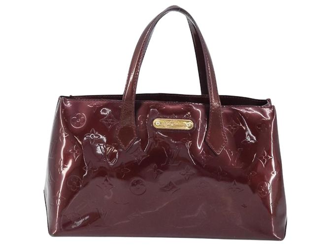LOUIS VUITTON Borsa Wilshire PM Monogram Vernis Rossa Favist M91644 Auth BA11762 - vista 2