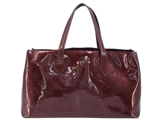 LOUIS VUITTON Borsa Wilshire PM Monogram Vernis Rossa Favist M91644 Auth BA11762 - vista 3