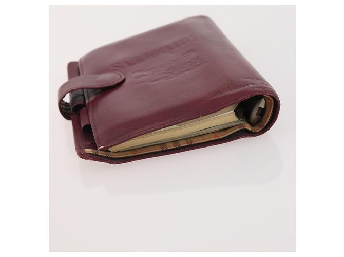 Borsa a mano Burberry Nova Check in tela e pelle 3 pezzi Beige Rosso Auth mr2263 - vista 11