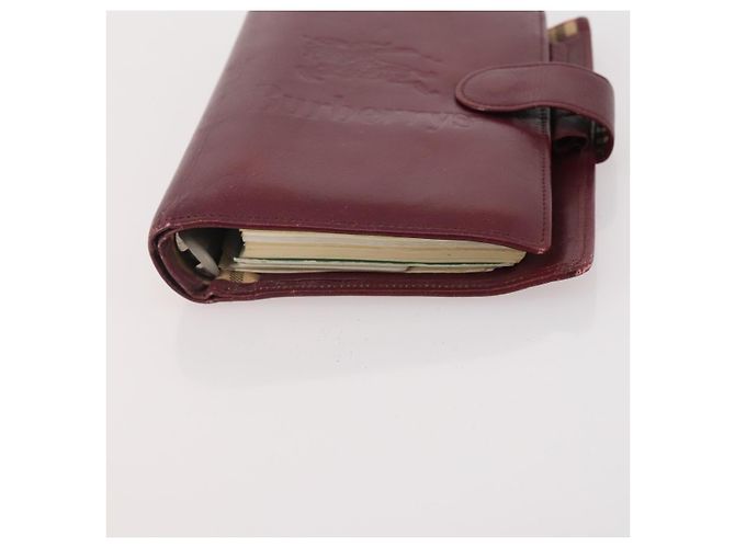 Borsa a mano Burberry Nova Check in tela e pelle 3 pezzi Beige Rosso Auth mr2263 - vista 12