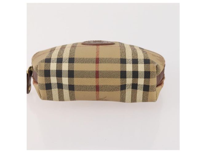Borsa a mano Burberry Nova Check in tela e pelle 3 pezzi Beige Rosso Auth mr2263 - vista 19