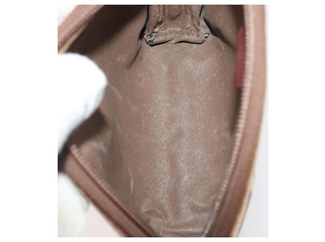 Borsa a mano Burberry Nova Check in tela e pelle 3 pezzi Beige Rosso Auth mr2263 - vista 20