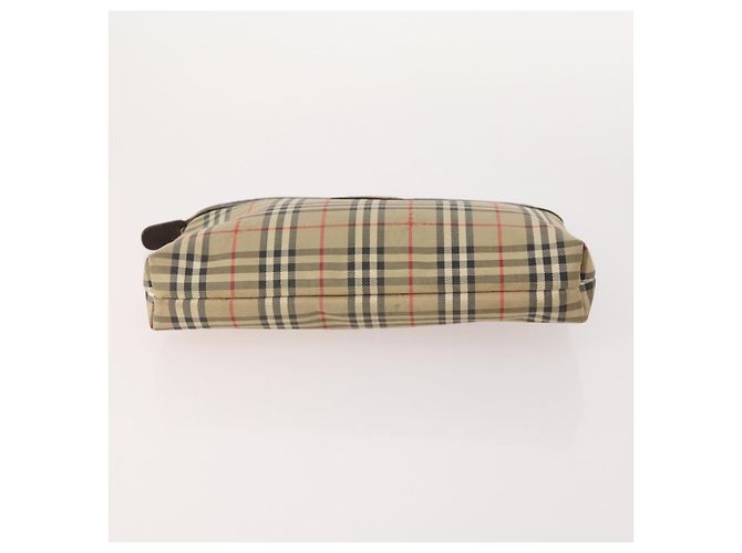 Borsa a mano Burberry Nova Check in tela e pelle 3 pezzi Beige Rosso Auth mr2263 - vista 6
