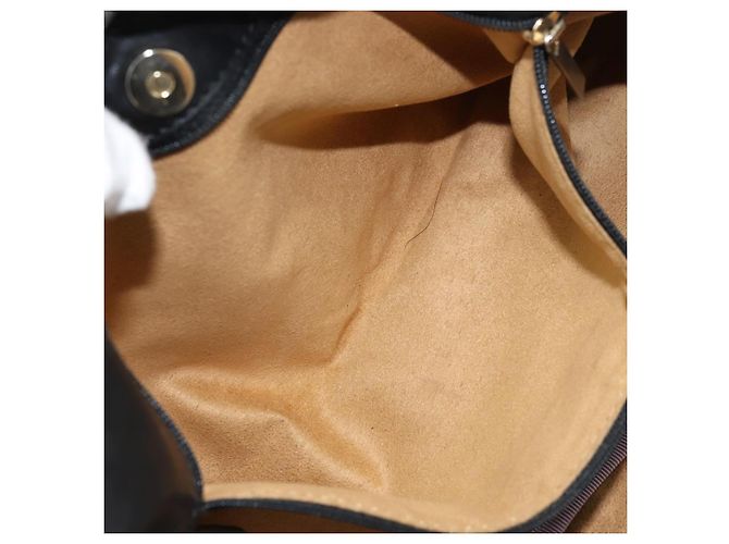 Borsa a Spalla in Pelle Nera e Oro Jimmy Choo Auth YKZ210 Nero D'oro - vista 20