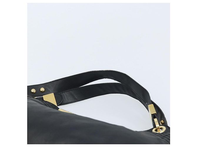 Borsa a Spalla in Pelle Nera e Oro Jimmy Choo Auth YKZ210 Nero D'oro - vista 8