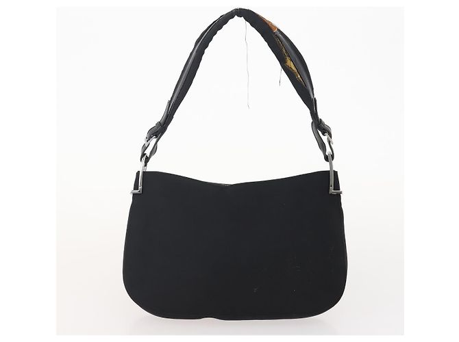 Borsa a Spalla GG Canvas Gucci in Nylon e Pelle 3 Pezzi Nera Auth fm5310 Nero - vista 10