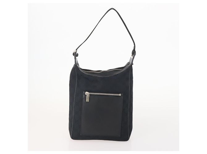 Borsa a Spalla GG Canvas Gucci in Nylon e Pelle 3 Pezzi Nera Auth fm5310 Nero - vista 2