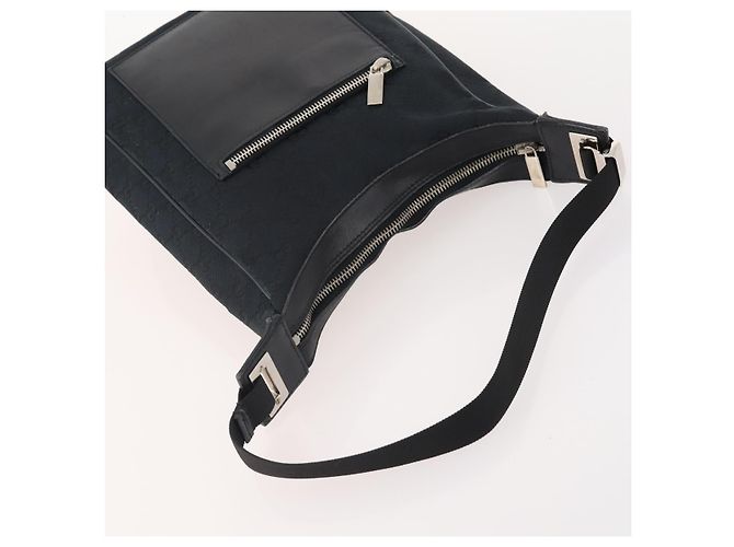 Borsa a Spalla GG Canvas Gucci in Nylon e Pelle 3 Pezzi Nera Auth fm5310 Nero - vista 5