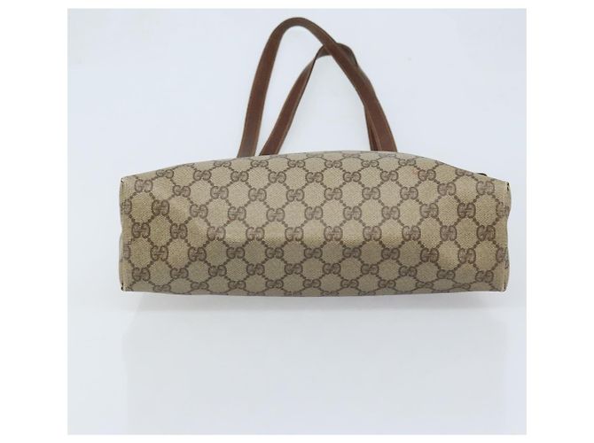 Gucci Borsa Tote GG Supreme in PVC beige e oro 002 39 6130 Auth BA11743 D'oro - vista 10