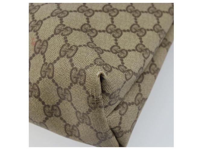 Gucci Borsa Tote GG Supreme in PVC beige e oro 002 39 6130 Auth BA11743 D'oro - vista 11