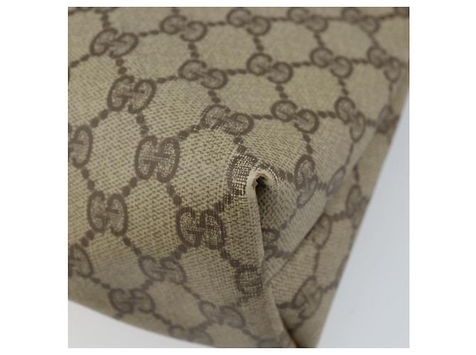 Gucci Borsa Tote GG Supreme in PVC beige e oro 002 39 6130 Auth BA11743 D'oro - vista 13