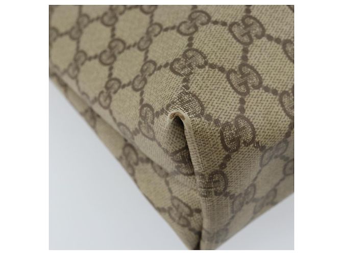 Gucci Borsa Tote GG Supreme in PVC beige e oro 002 39 6130 Auth BA11743 D'oro - vista 14
