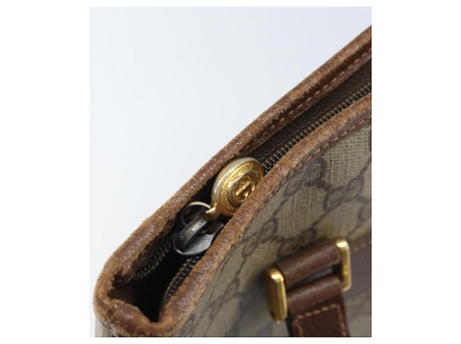 Gucci Borsa Tote GG Supreme in PVC beige e oro 002 39 6130 Auth BA11743 D'oro - vista 16