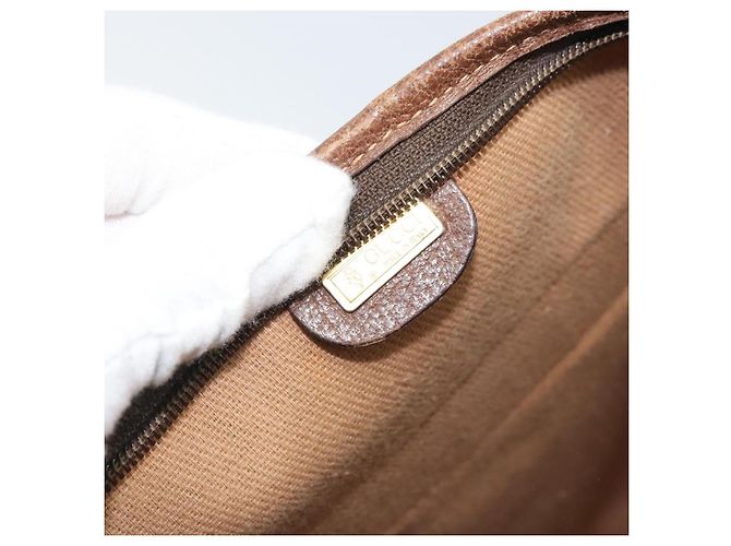 Gucci Borsa Tote GG Supreme in PVC beige e oro 002 39 6130 Auth BA11743 D'oro - vista 17