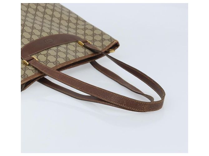 Gucci Borsa Tote GG Supreme in PVC beige e oro 002 39 6130 Auth BA11743 D'oro - vista 7
