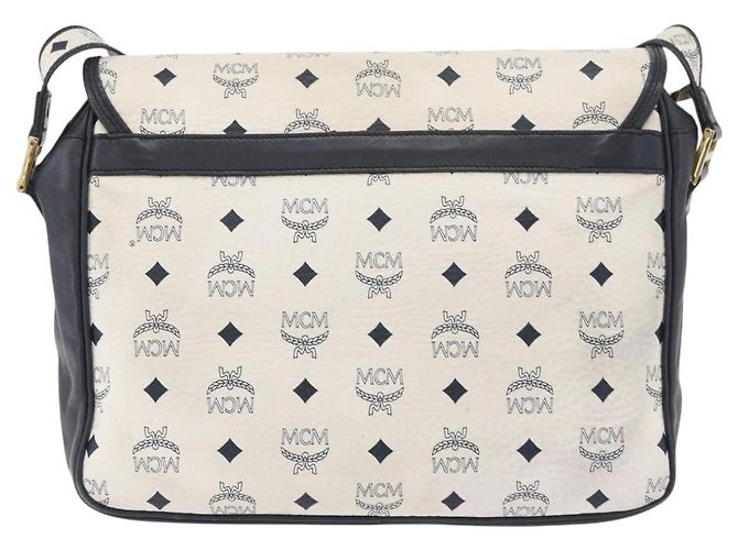 Borsa a spalla MCM Vicetos Logogram in pelle PVC bianca e oro Auth ka3568 Bianco D'oro - vista 3