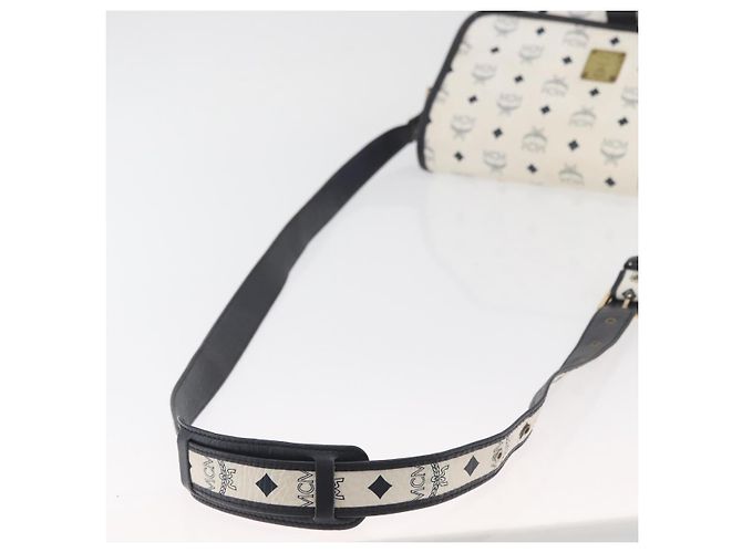 Borsa a spalla MCM Vicetos Logogram in pelle PVC bianca e oro Auth ka3568 Bianco D'oro - vista 7