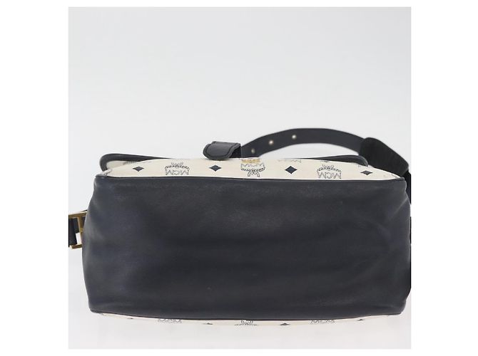 Borsa a spalla MCM Vicetos Logogram in pelle PVC bianca e oro Auth ka3568 Bianco D'oro - vista 9