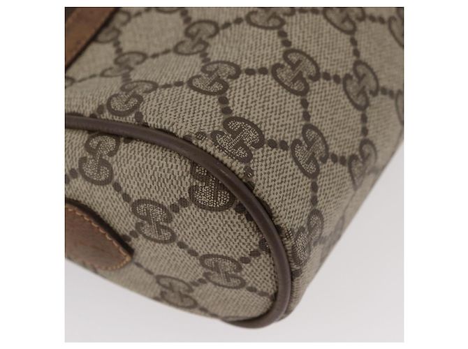 Borsa a Spalla Gucci GG Supreme Web Sherry Line PVC Beige 98 02 004 Auth BAZ558 D'oro - vista 10