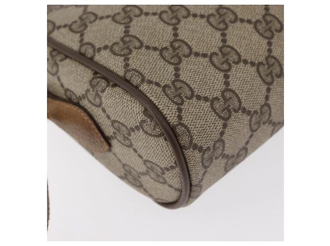 Borsa a Spalla Gucci GG Supreme Web Sherry Line PVC Beige 98 02 004 Auth BAZ558 D'oro - vista 12