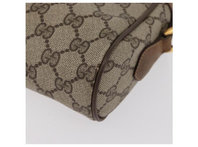Borsa a Spalla Gucci GG Supreme Web Sherry Line PVC Beige 98 02 004 Auth BAZ558 D'oro - vista 13
