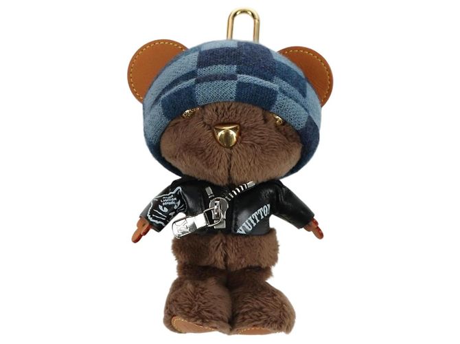 LOUIS VUITTON Portachiavi Bear in pelle marrone M03206 LV Auth YKZ811SAM - vista 2