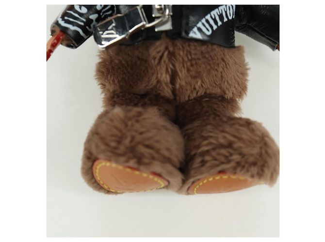 LOUIS VUITTON Portachiavi Bear in pelle marrone M03206 LV Auth YKZ811SAM - vista 3