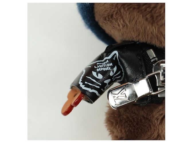 LOUIS VUITTON Portachiavi Bear in pelle marrone M03206 LV Auth YKZ811SAM - vista 4