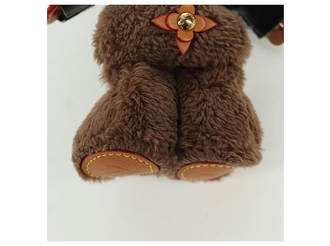 LOUIS VUITTON Portachiavi Bear in pelle marrone M03206 LV Auth YKZ811SAM - vista 9
