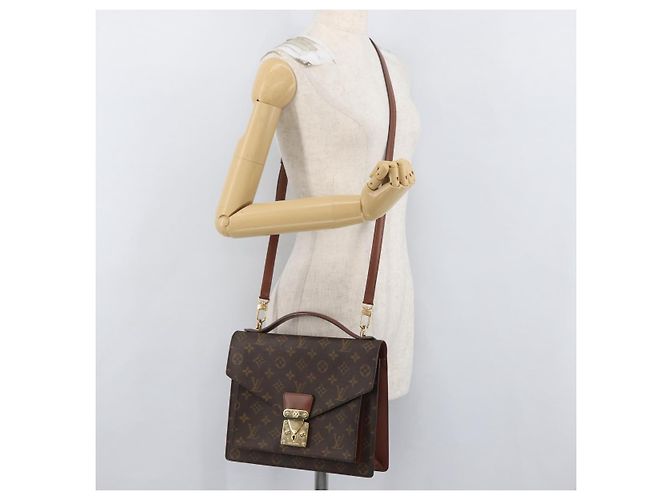 LOUIS VUITTON Borsa Monceau 28 M51185 Auth LV YKZ219A Monogramma - vista 28