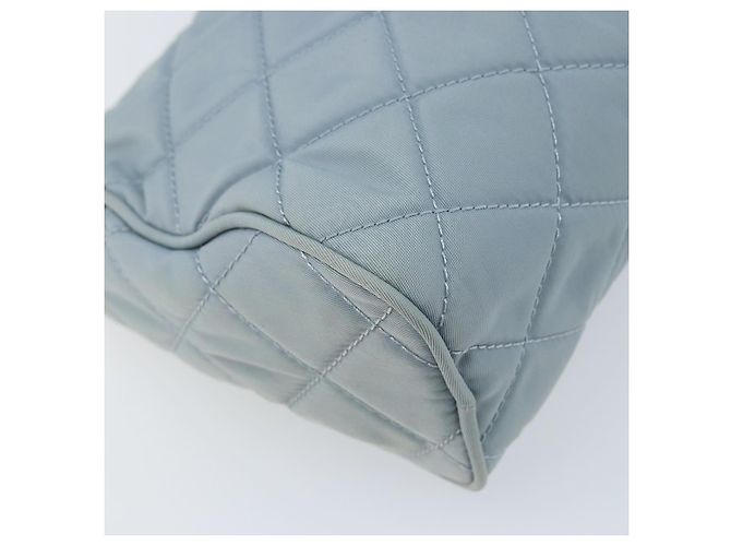 Prada Tasche Nylon Hellblau Silber Auth BAZ116A - Ansicht 11