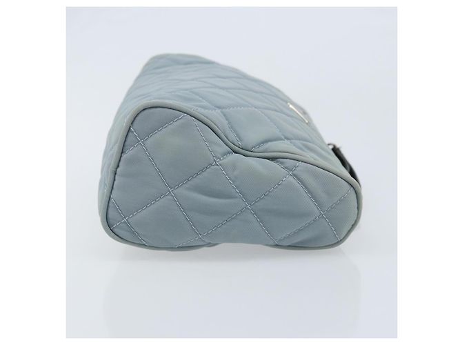 Prada Tasche Nylon Hellblau Silber Auth BAZ116A - Ansicht 4