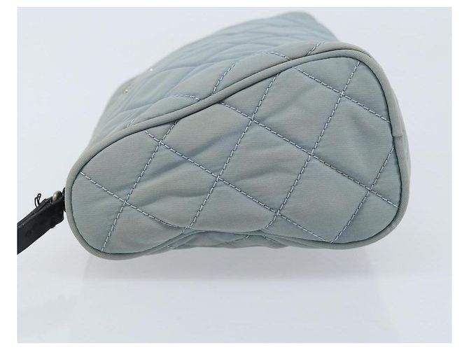 Prada Tasche Nylon Hellblau Silber Auth BAZ116A - Ansicht 5