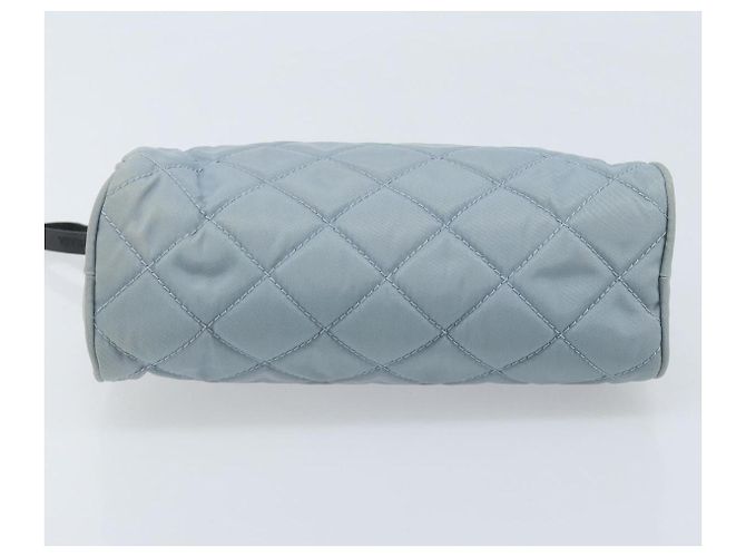 Prada Tasche Nylon Hellblau Silber Auth BAZ116A - Ansicht 7